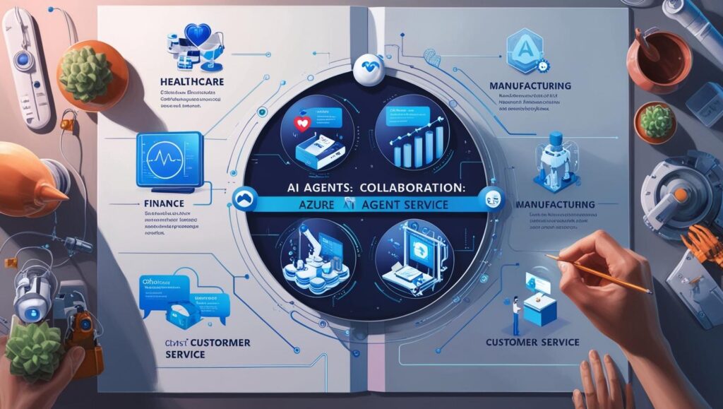 Microsoft's AI agents collaborating using Model Context Protocol to enhance memory capabilities.