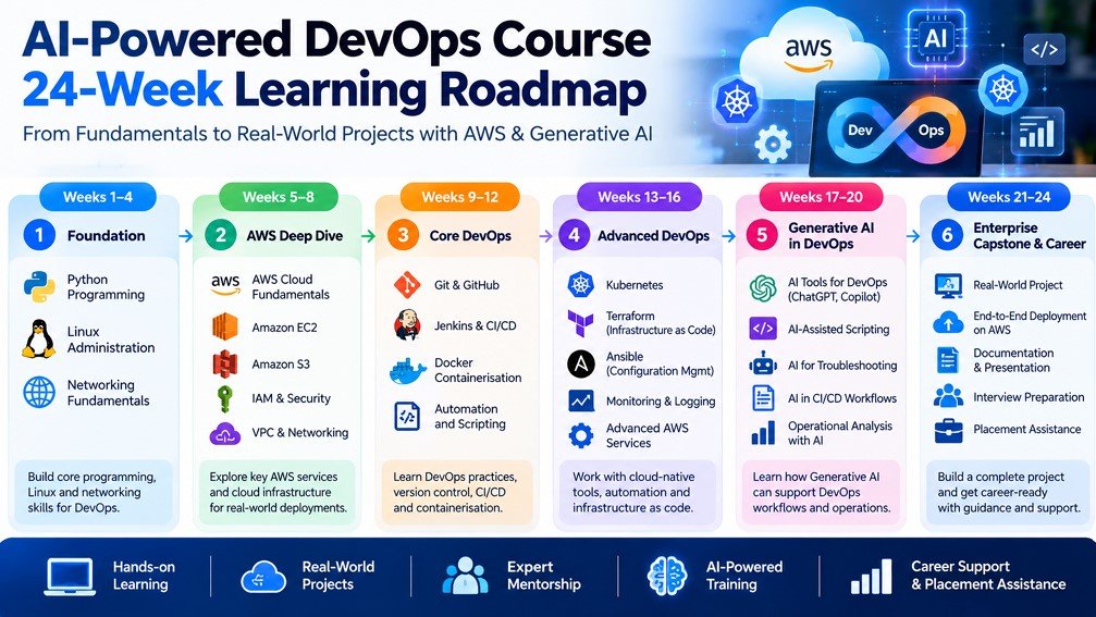 AI Powered DevOps Course 24 week learning roadmap